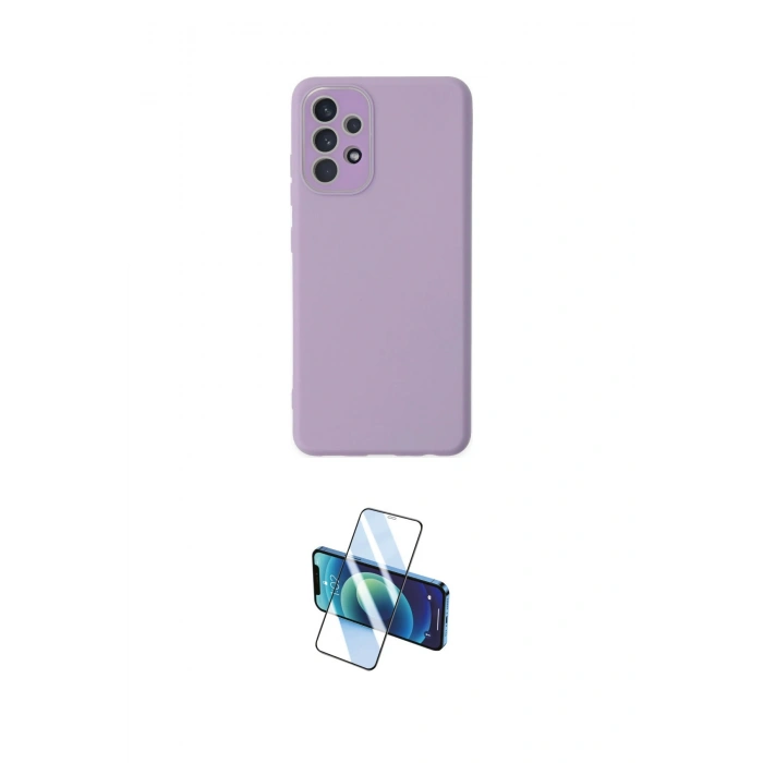 MARSİLYAN™- Galaxy A53 5G Kılıf Çekirdek Modern Serisi - Siyah 3D Antistatik Cam Ekran Koruyucu