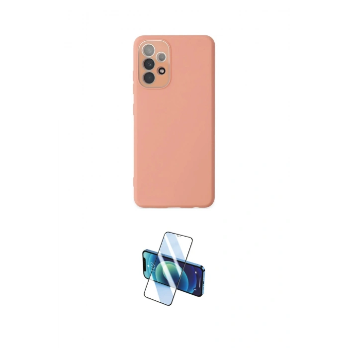 MARSİLYAN™- Galaxy A53 5G Kılıf Çekirdek Modern Serisi - Siyah 3D Antistatik Cam Ekran Koruyucu