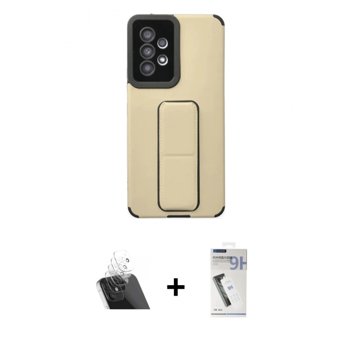 MARSİLYAN™- Galaxy A53 5G Kılıf Çekirdek Yansıma - Şeffaf Uv Polymer Nano Ekran Koruyucu + Kamera Lens Koruma Cam - SF
