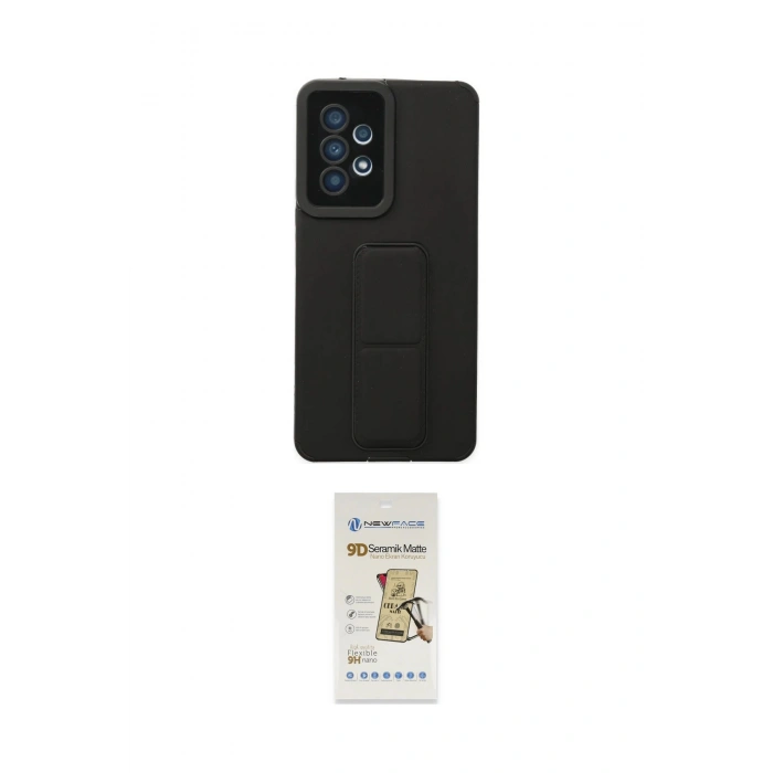 MARSİLYAN™- Galaxy A53 5G Kılıf Çekirdek Yansıma - Siyah Mat Seramik Nano Ekran Koruyucu