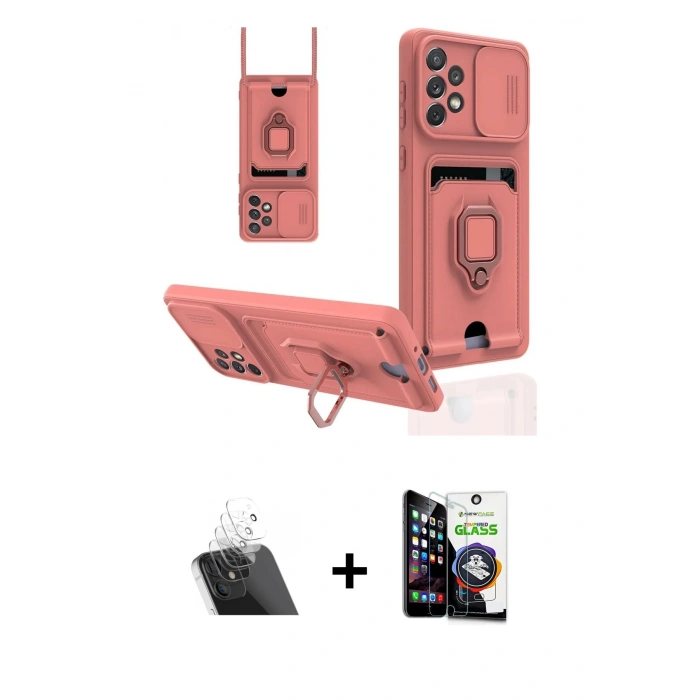 MARSİLYAN™- Galaxy A53 5G Kılıf Vadi Form Prime - Şeffaf Temperli Cam Ekran Koruyucu + Kamera Lens Koruma Cam - SF