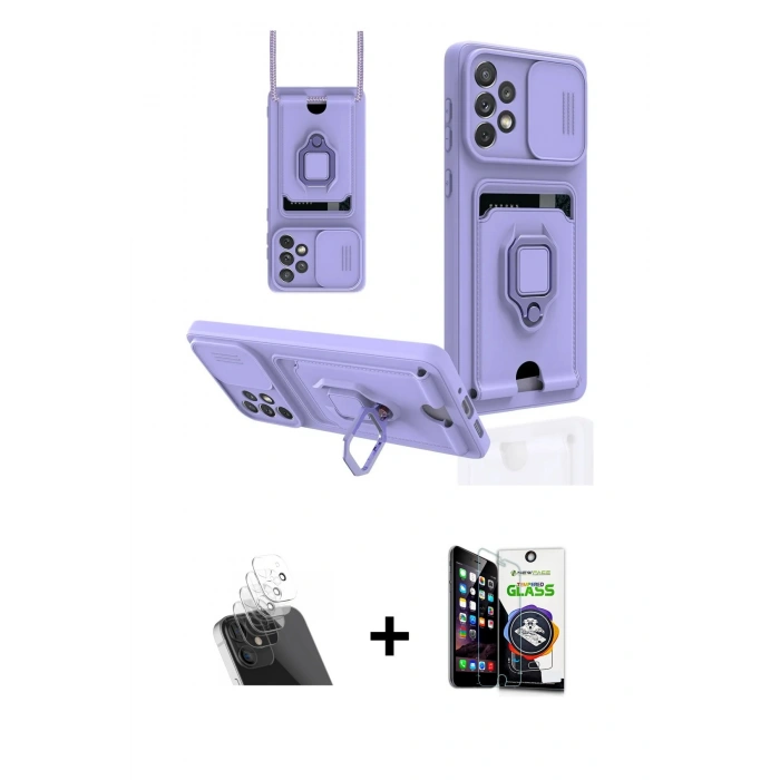MARSİLYAN™- Galaxy A53 5G Kılıf Vadi Form Prime - Şeffaf Temperli Cam Ekran Koruyucu + Kamera Lens Koruma Cam - SF