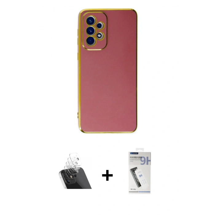 MARSİLYAN™- Galaxy A53 5G Kılıf Yankı Serisi - Şeffaf Uv Polymer Nano Ekran Koruyucu + Kamera Lens Koruma Cam - SF