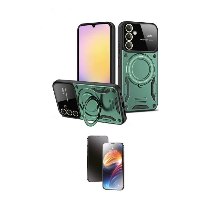 MARSİLYAN™- Galaxy A54 5G Kılıf Kıvılcım Modern Serisi - Siyah 3D Antistatik Mat Seramik Nano Ekran Koruyucu