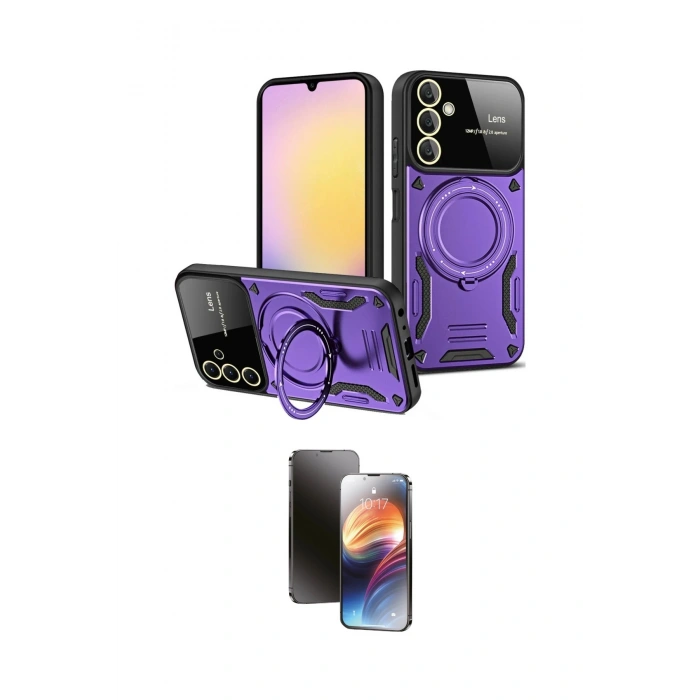 MARSİLYAN™- Galaxy A54 5G Kılıf Kıvılcım Modern Serisi - Siyah 3D Antistatik Mat Seramik Nano Ekran Koruyucu