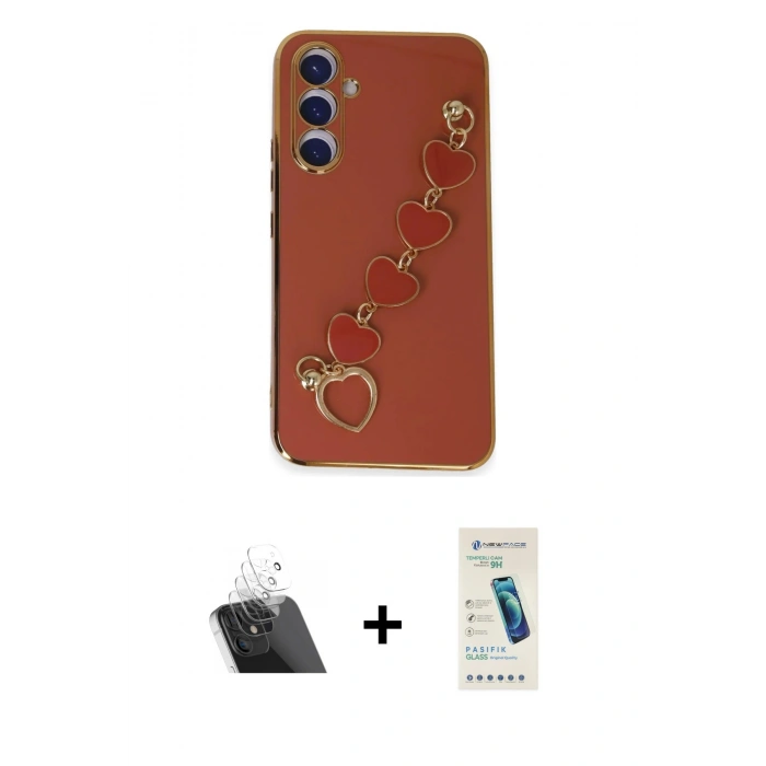 MARSİLYAN™- Galaxy A54 5G Kılıf Nova Işık Prime - Şeffaf Pasifik Cam Ekran Koruyucu + Şeffaf Kamera Lens Koruma Cam