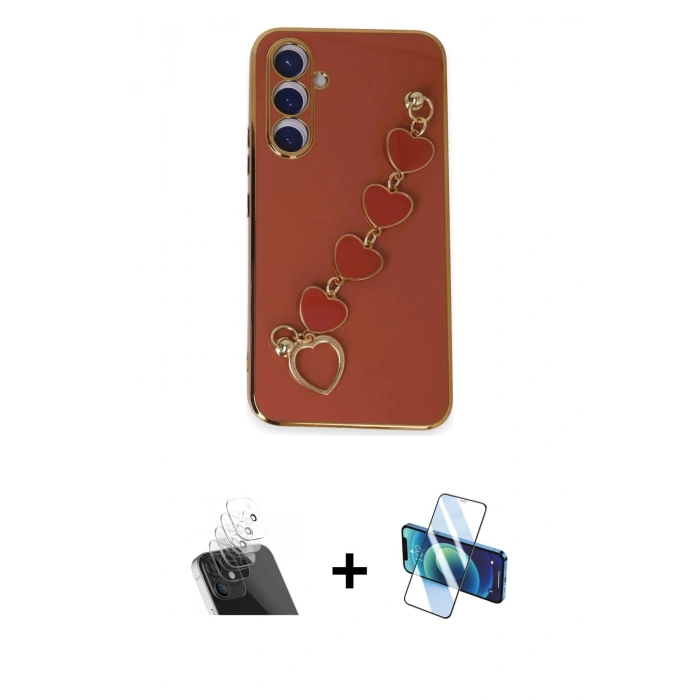 MARSİLYAN™- Galaxy A54 5G Kılıf Nova Işık Prime - Siyah 3D Antistatik Seramik Nano Ekran Koruyucu + Kamera Lens Koruma Cam - SF