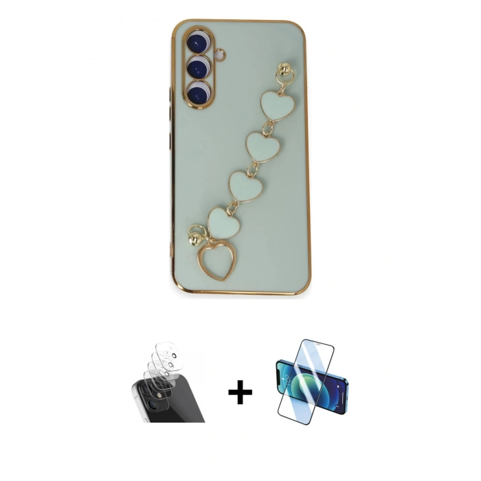 MARSİLYAN™- Galaxy A54 5G Kılıf Nova Işık Prime - Siyah 3D Antistatik Seramik Nano Ekran Koruyucu + Kamera Lens Koruma Cam - SF