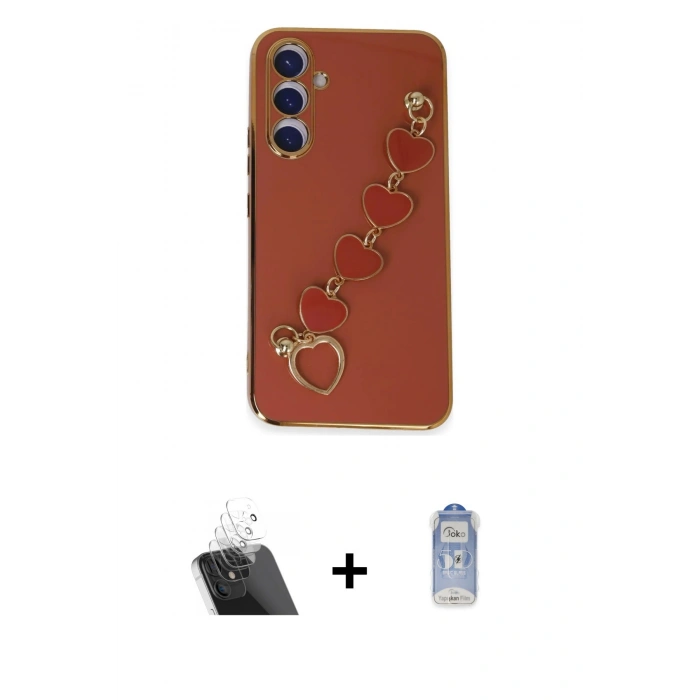 MARSİLYAN™- Galaxy A54 5G Kılıf Nova Işık Prime - Siyah Joko Magic 5D Cam + Kamera Lens Koruma Cam - SF