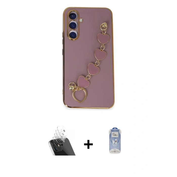 MARSİLYAN™- Galaxy A54 5G Kılıf Nova Işık Prime - Siyah Joko Magic 5D Cam + Kamera Lens Koruma Cam - SF
