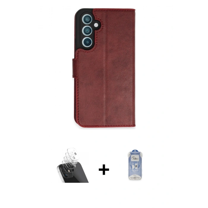 MARSİLYAN™- Galaxy A54 5G Kılıf Siluet Işık Serisi - Siyah Joko Magic 5D Cam + Kamera Lens Koruma Cam - SF