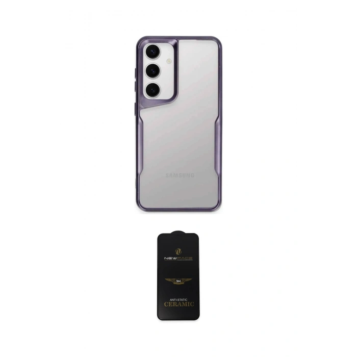 MARSİLYAN™- Galaxy A55 5G Kılıf Akış Çizgi Koleksiyonu - Siyah 6D Antistatik Mat Seramik Hayalet Nano Ekran Koruyucu