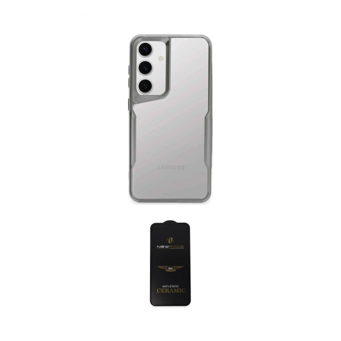MARSİLYAN™- Galaxy A55 5G Kılıf Akış Çizgi Koleksiyonu - Siyah 6D Antistatik Mat Seramik Hayalet Nano Ekran Koruyucu