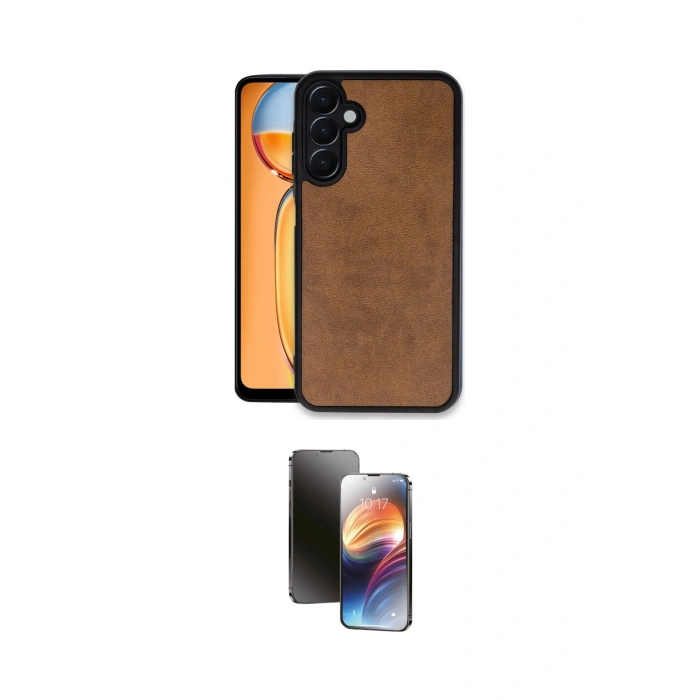 MARSİLYAN™- Galaxy A55 5G Kılıf Kıvılcım Işık Serisi - Siyah 3D Antistatik Mat Seramik Nano Ekran Koruyucu