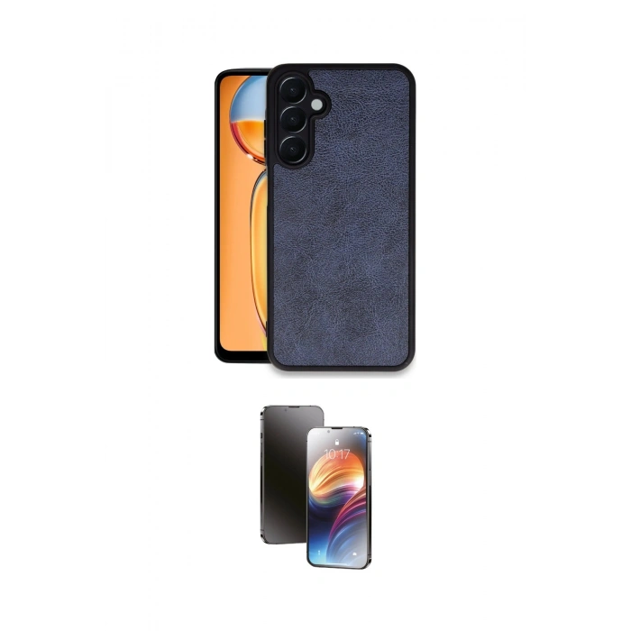 MARSİLYAN™- Galaxy A55 5G Kılıf Kıvılcım Işık Serisi - Siyah 3D Antistatik Mat Seramik Nano Ekran Koruyucu