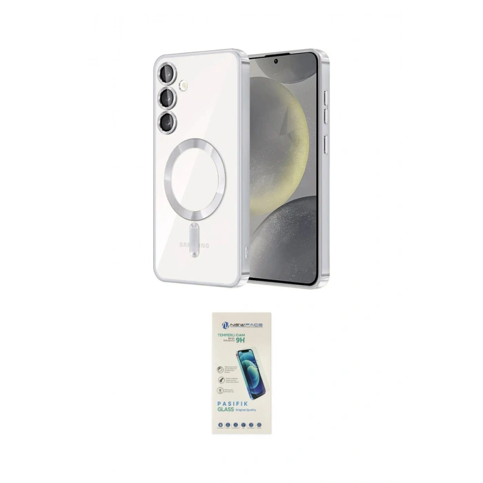 MARSİLYAN™- Galaxy A55 5G Kılıf Nova Işık Özel Seri - Şeffaf Pasifik Cam Ekran Koruyucu