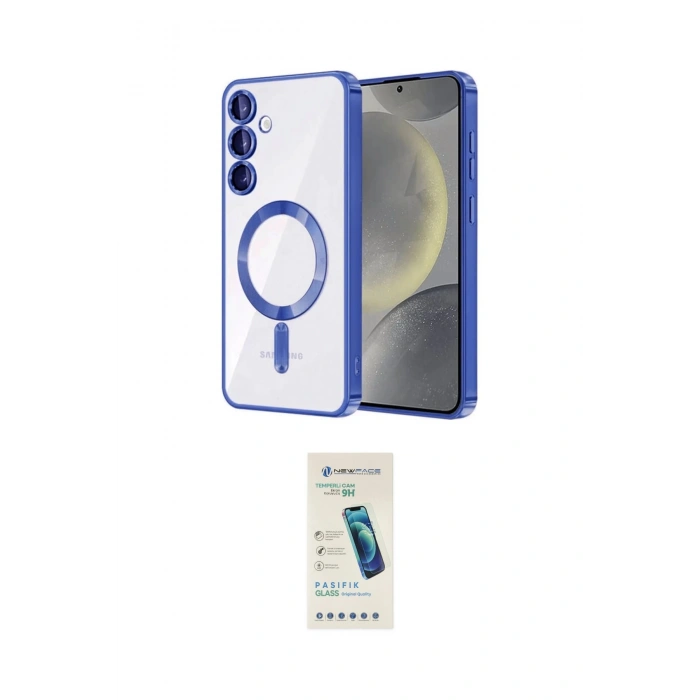 MARSİLYAN™- Galaxy A55 5G Kılıf Nova Işık Özel Seri - Şeffaf Pasifik Cam Ekran Koruyucu