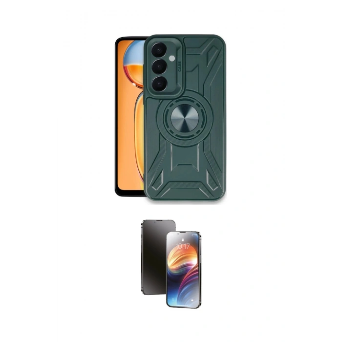 MARSİLYAN™- Galaxy A55 5G Kılıf Nova Yansıma Prime - Siyah 3D Antistatik Mat Seramik Nano Ekran Koruyucu