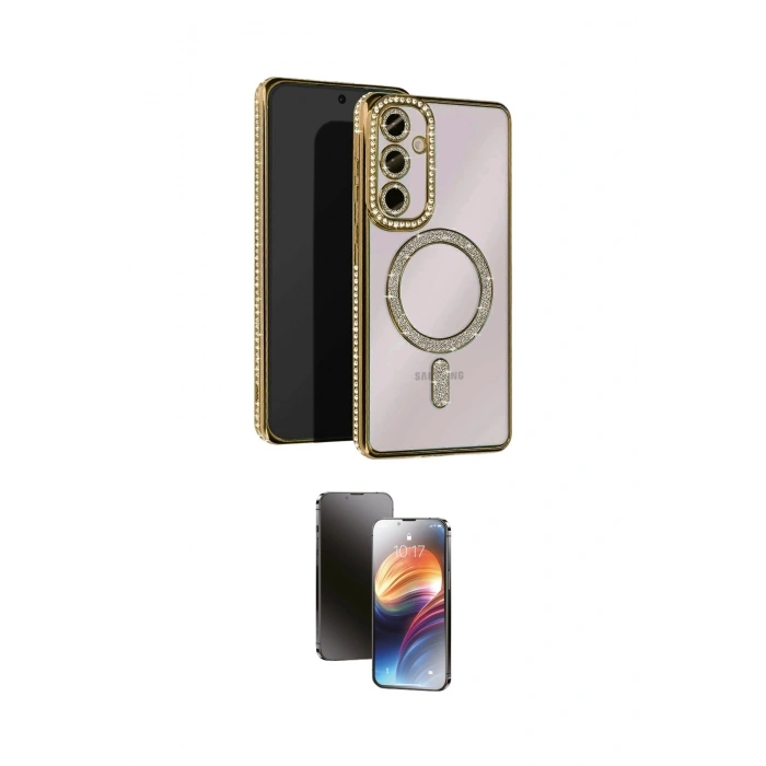 MARSİLYAN™- Galaxy A55 5G Kılıf Zirve Doku Prime - Siyah 3D Antistatik Mat Seramik Nano Ekran Koruyucu