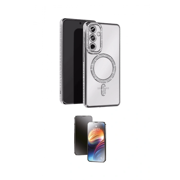 MARSİLYAN™- Galaxy A55 5G Kılıf Zirve Doku Prime - Siyah 3D Antistatik Mat Seramik Nano Ekran Koruyucu