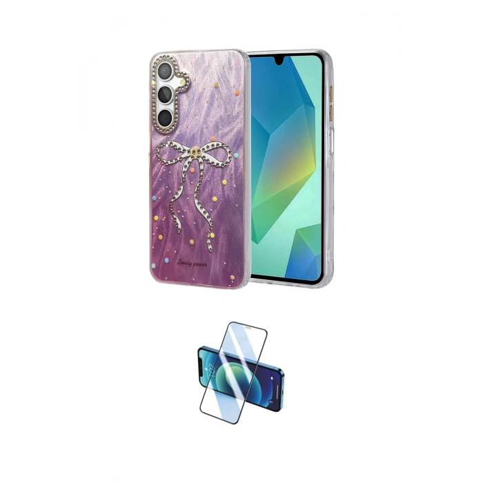 MARSİLYAN™- Galaxy A55 5G Kılıf Zirve Modern Prime - Siyah 3D Antistatik Cam Ekran Koruyucu