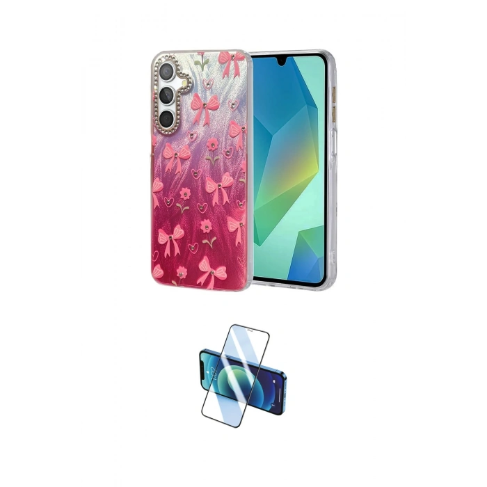 MARSİLYAN™- Galaxy A55 5G Kılıf Zirve Modern Prime - Siyah 3D Antistatik Cam Ekran Koruyucu