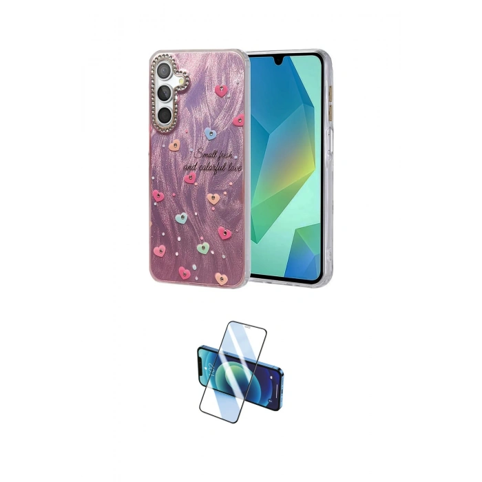 MARSİLYAN™- Galaxy A55 5G Kılıf Zirve Modern Prime - Siyah 3D Antistatik Cam Ekran Koruyucu