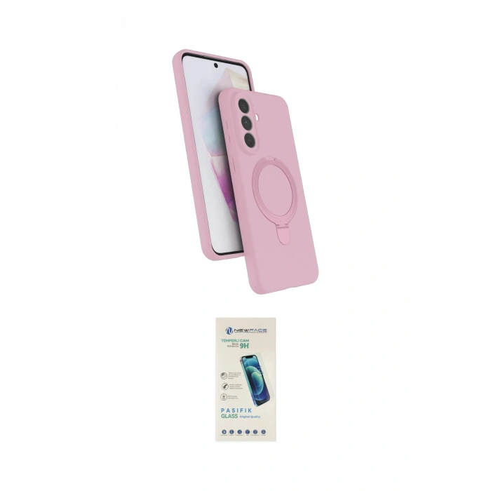 MARSİLYAN™- Galaxy A57 5G Kılıf İz Işık Koleksiyonu - Şeffaf Pasifik Cam Ekran Koruyucu