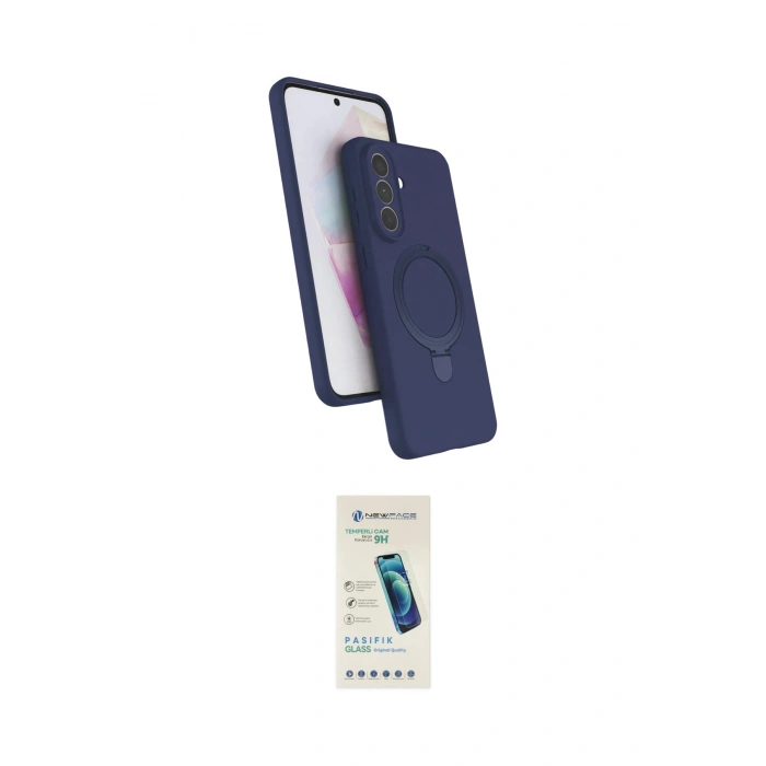 MARSİLYAN™- Galaxy A57 5G Kılıf İz Işık Koleksiyonu - Şeffaf Pasifik Cam Ekran Koruyucu