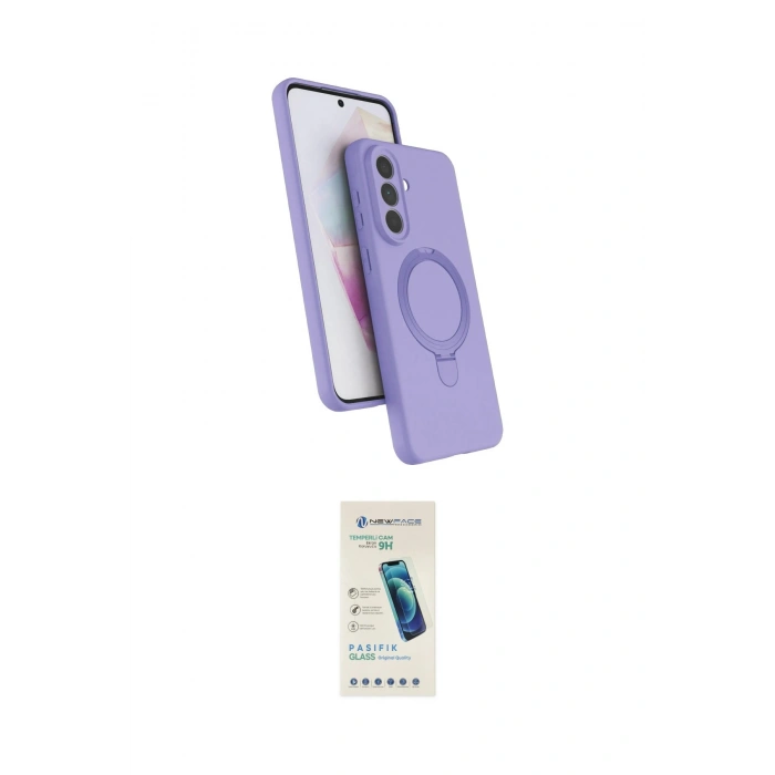 MARSİLYAN™- Galaxy A57 5G Kılıf İz Işık Koleksiyonu - Şeffaf Pasifik Cam Ekran Koruyucu