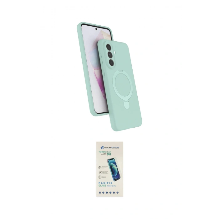 MARSİLYAN™- Galaxy A57 5G Kılıf İz Işık Koleksiyonu - Şeffaf Pasifik Cam Ekran Koruyucu