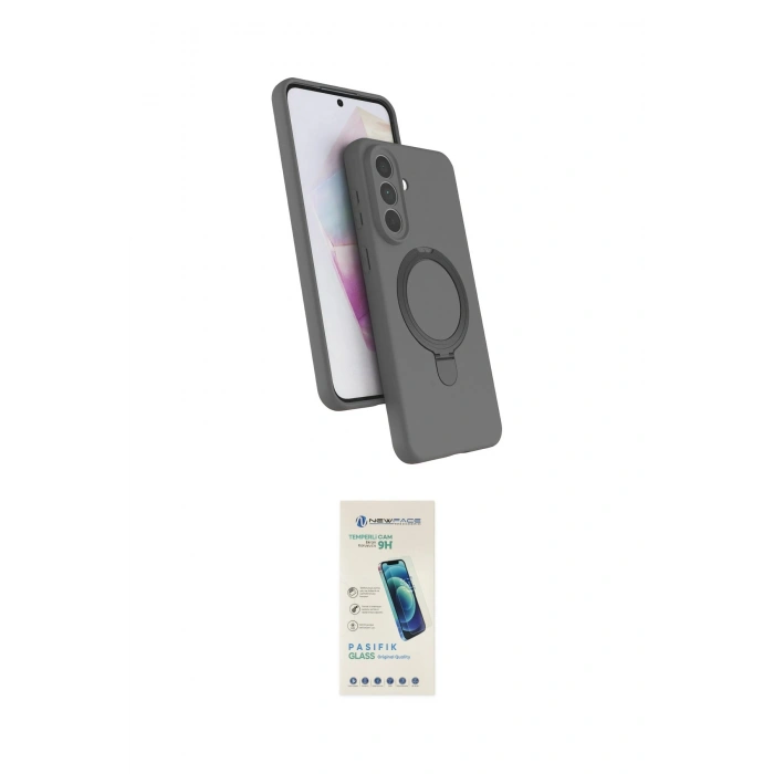 MARSİLYAN™- Galaxy A57 5G Kılıf İz Işık Koleksiyonu - Şeffaf Pasifik Cam Ekran Koruyucu