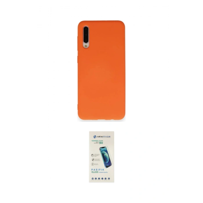 MARSİLYAN™- Galaxy A70 Kılıf Ahenk Serisi - Şeffaf Pasifik Cam Ekran Koruyucu