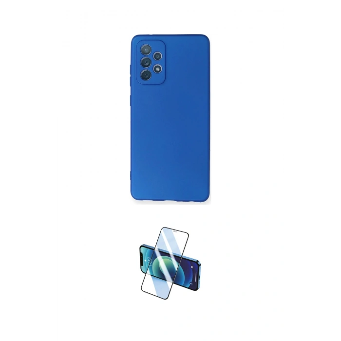 MARSİLYAN™- Galaxy A72 Kılıf Kozmos Yansıma Özel Seri - Siyah 3D Antistatik Seramik Nano Ekran Koruyucu