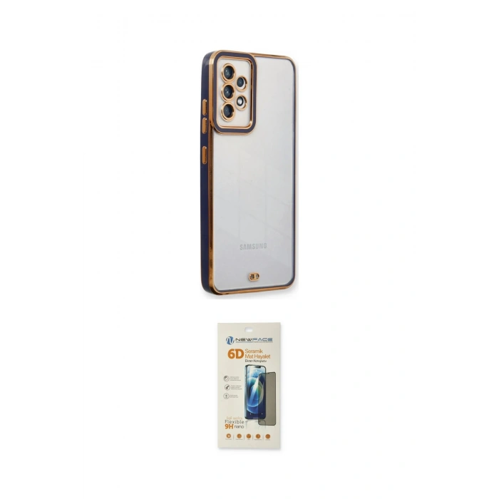 MARSİLYAN™- Galaxy A73 5G Kılıf Çekirdek Klasik Serisi - Siyah 6D Mat Seramik Hayalet Nano Ekran Koruyucu