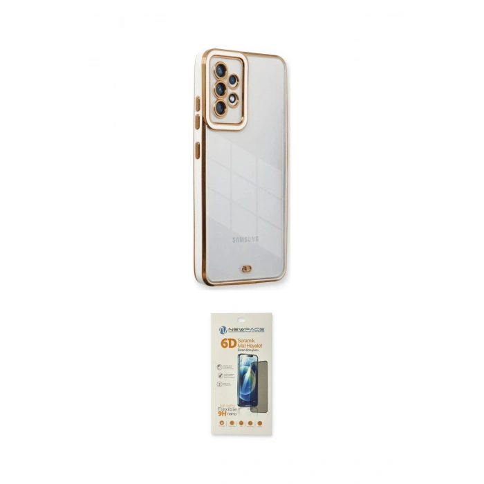 MARSİLYAN™- Galaxy A73 5G Kılıf Çekirdek Klasik Serisi - Siyah 6D Mat Seramik Hayalet Nano Ekran Koruyucu