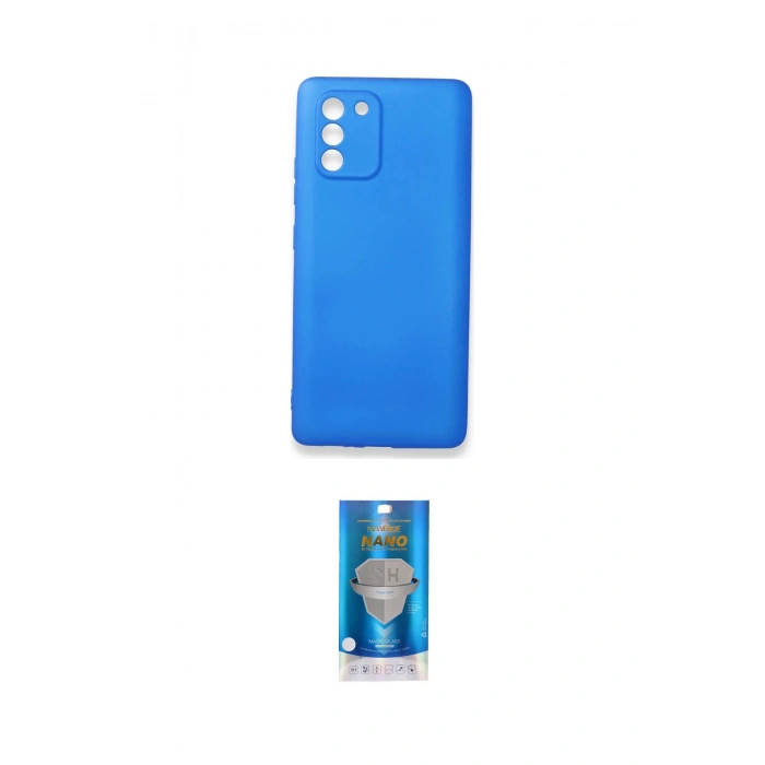 MARSİLYAN™- Galaxy A91 / S10 Lite Kılıf Kozmos Yansıma Özel Seri - Şeffaf Royal Nano Ekran Koruyucu