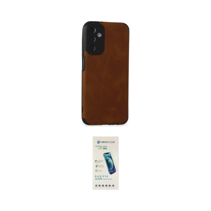 MARSİLYAN™- Galaxy M14 5G Kılıf Doruk Asil Koleksiyonu - Şeffaf Pasifik Cam Ekran Koruyucu