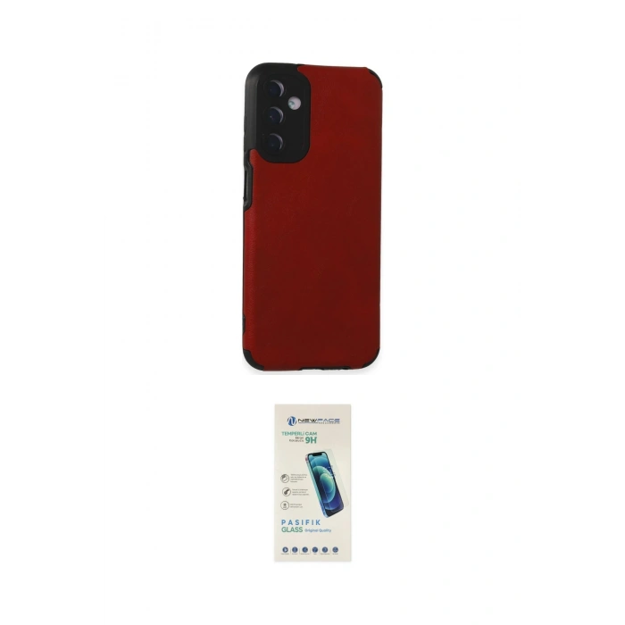 MARSİLYAN™- Galaxy M14 5G Kılıf Doruk Asil Koleksiyonu - Şeffaf Pasifik Cam Ekran Koruyucu