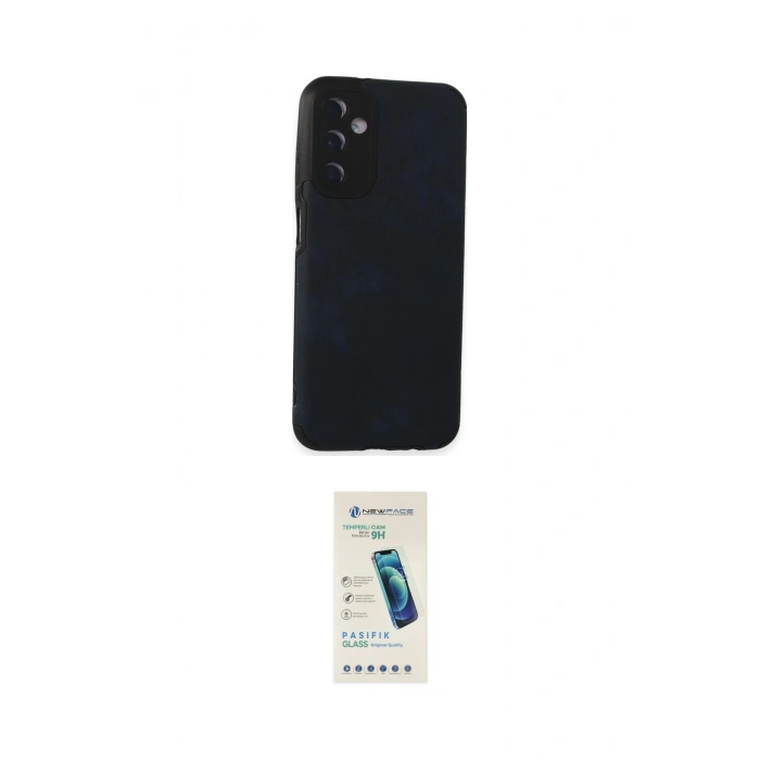 MARSİLYAN™- Galaxy M14 5G Kılıf Doruk Asil Koleksiyonu - Şeffaf Pasifik Cam Ekran Koruyucu