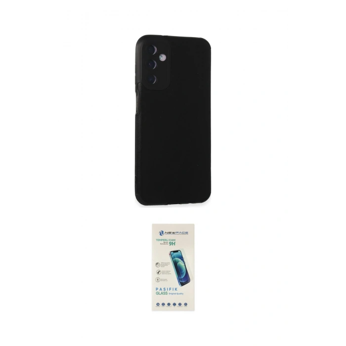 MARSİLYAN™- Galaxy M14 5G Kılıf Doruk Asil Koleksiyonu - Şeffaf Pasifik Cam Ekran Koruyucu