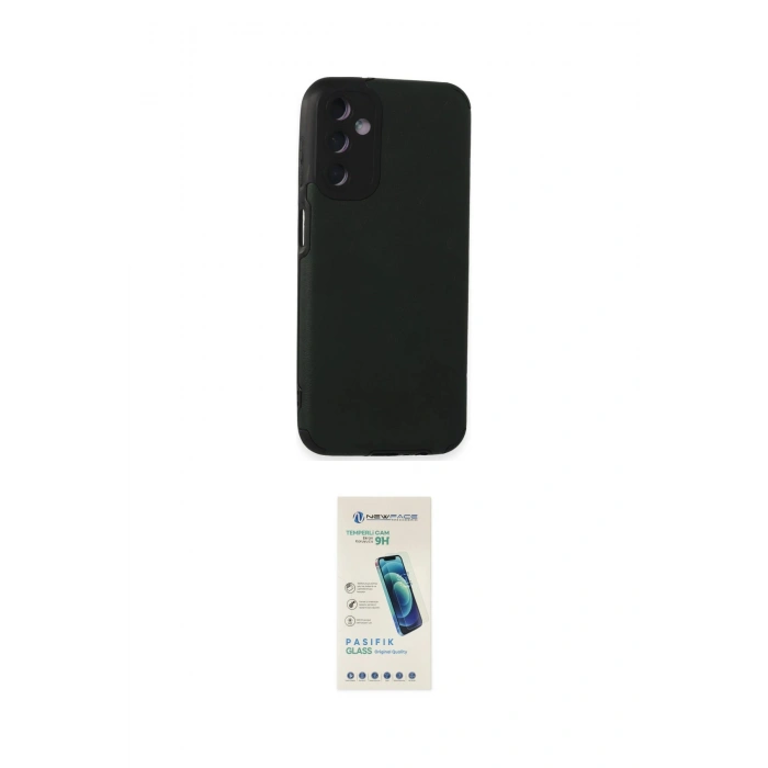 MARSİLYAN™- Galaxy M14 5G Kılıf Doruk Asil Koleksiyonu - Şeffaf Pasifik Cam Ekran Koruyucu