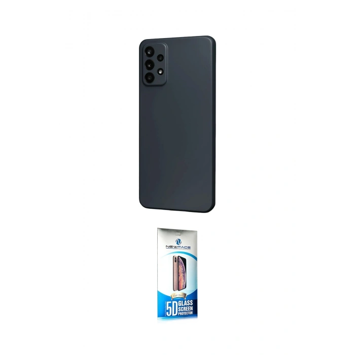 MARSİLYAN™- Galaxy M31S Kılıf Kozmos Yansıma Özel Seri - Siyah 5D Eko Cam Ekran Koruyucu