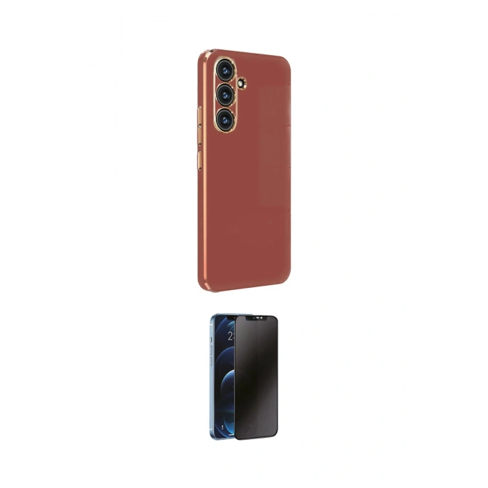MARSİLYAN™- Galaxy M34 5G Kılıf Yankı Serisi - Siyah 3D Antistatik Hayalet Cam Ekran Koruyucu