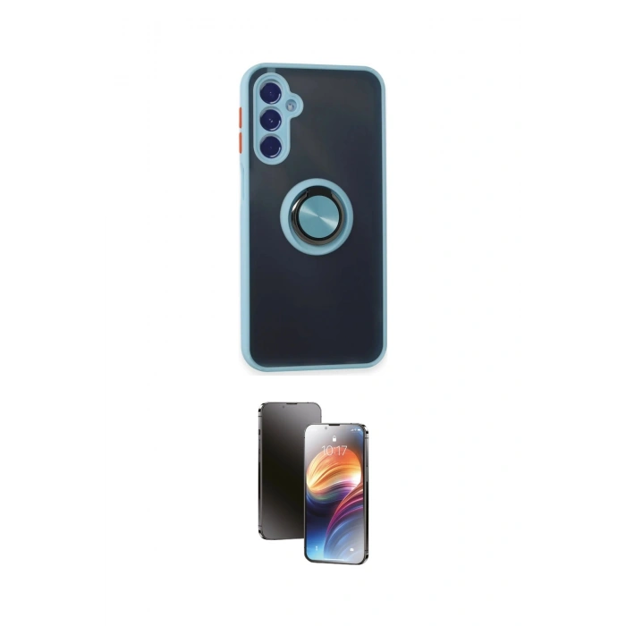 MARSİLYAN™- Galaxy M34 5G Kılıf Yörünge Çizgi - Siyah 3D Antistatik Mat Seramik Nano Ekran Koruyucu