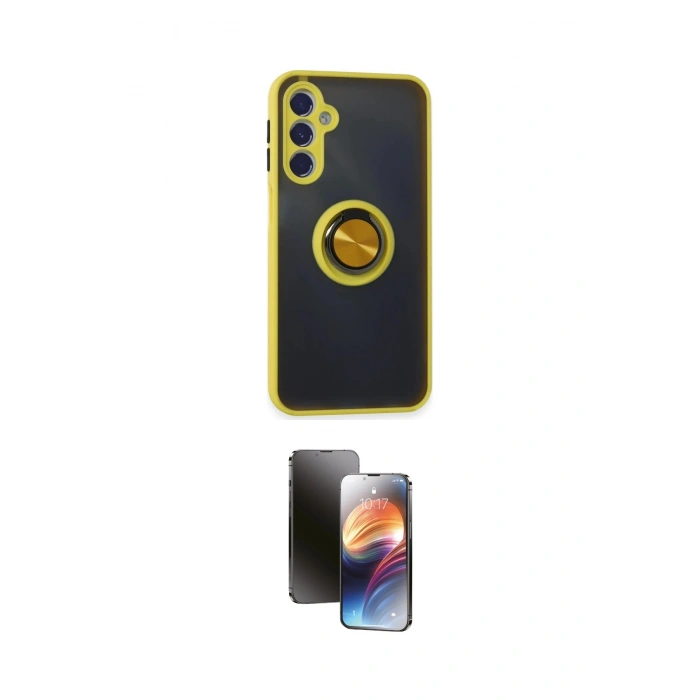 MARSİLYAN™- Galaxy M34 5G Kılıf Yörünge Çizgi - Siyah 3D Antistatik Mat Seramik Nano Ekran Koruyucu