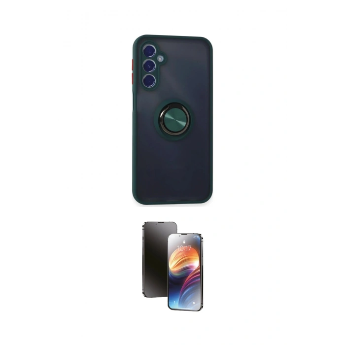 MARSİLYAN™- Galaxy M34 5G Kılıf Yörünge Çizgi - Siyah 3D Antistatik Mat Seramik Nano Ekran Koruyucu