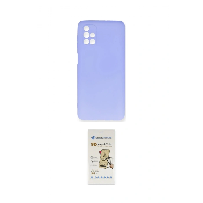 MARSİLYAN™- Galaxy M51 Kılıf Kozmos Yansıma Özel Seri - Siyah Mat Seramik Nano Ekran Koruyucu
