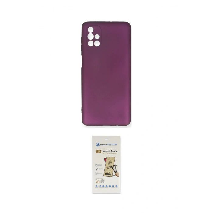 MARSİLYAN™- Galaxy M51 Kılıf Kozmos Yansıma Özel Seri - Siyah Mat Seramik Nano Ekran Koruyucu