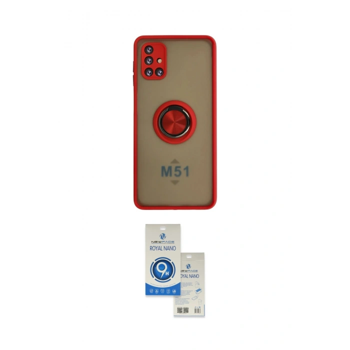 MARSİLYAN™- Galaxy M51 Kılıf Yörünge Çizgi - Şeffaf Royal Nano Ekran Koruyucu